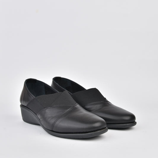 DFC Relax 100% Genuine Leather Greek Shoes in Black for Women