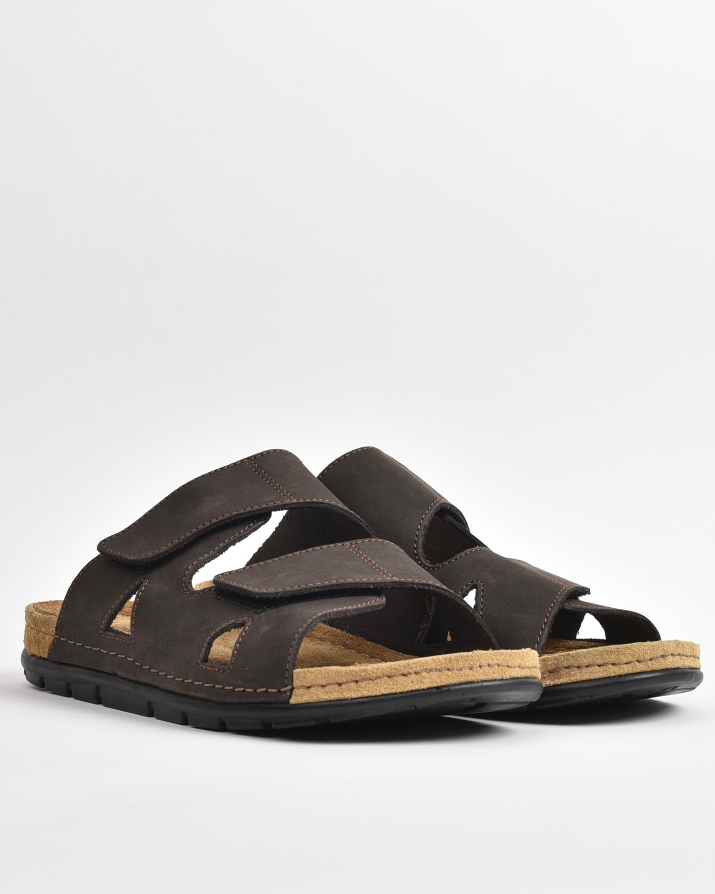 SHALAPI Genuine Leather Comfort Slipper for Men in brown