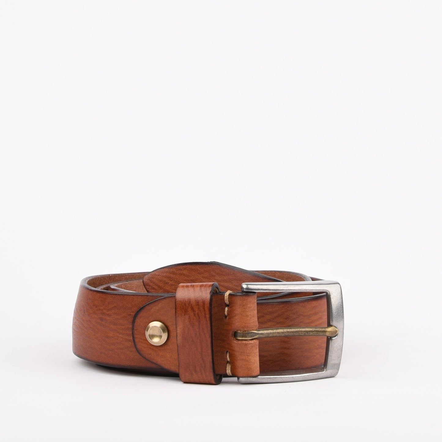 Genuine leather belts for men in Camel