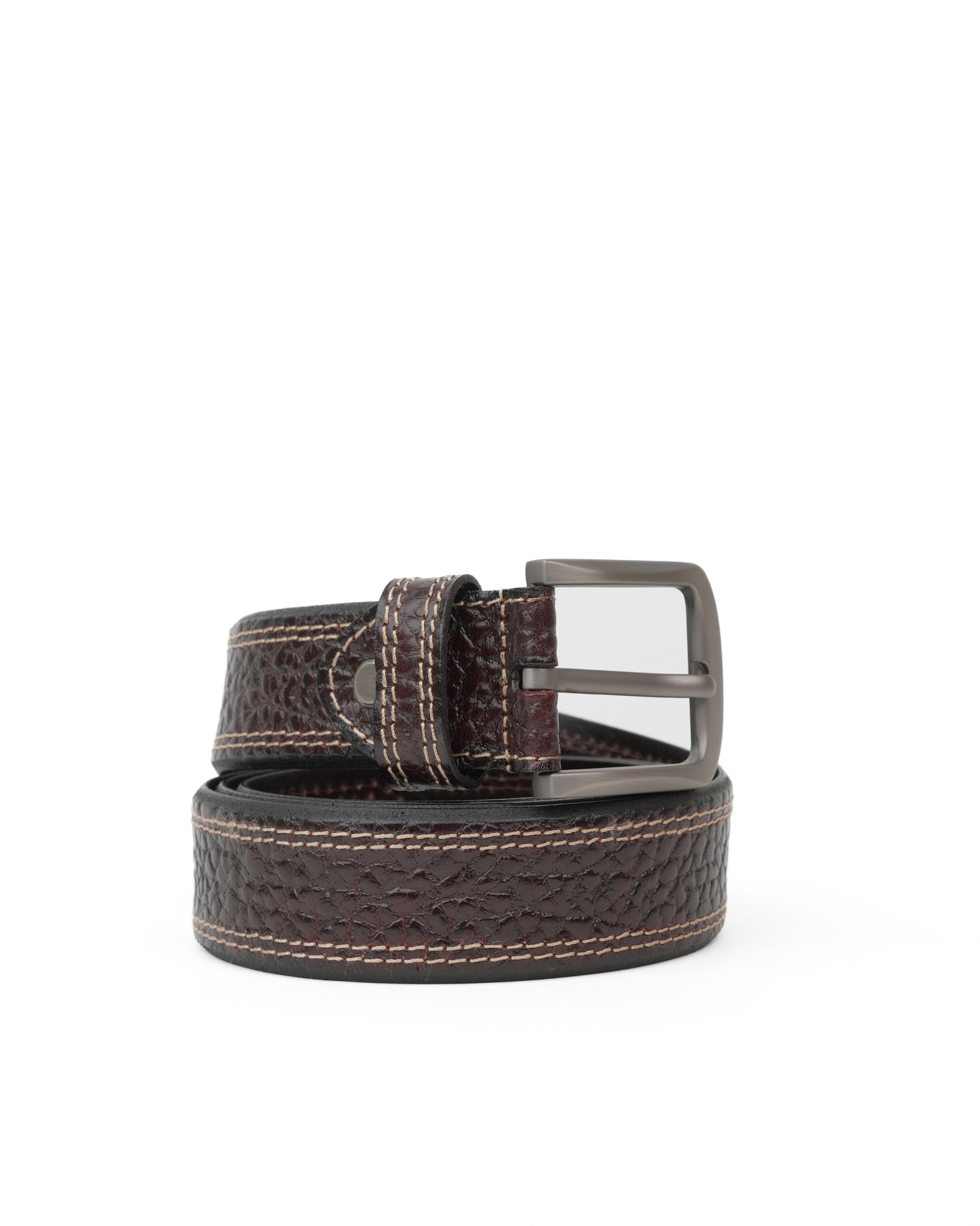 Shalapi Genuine leather belts for jeans for men in brown