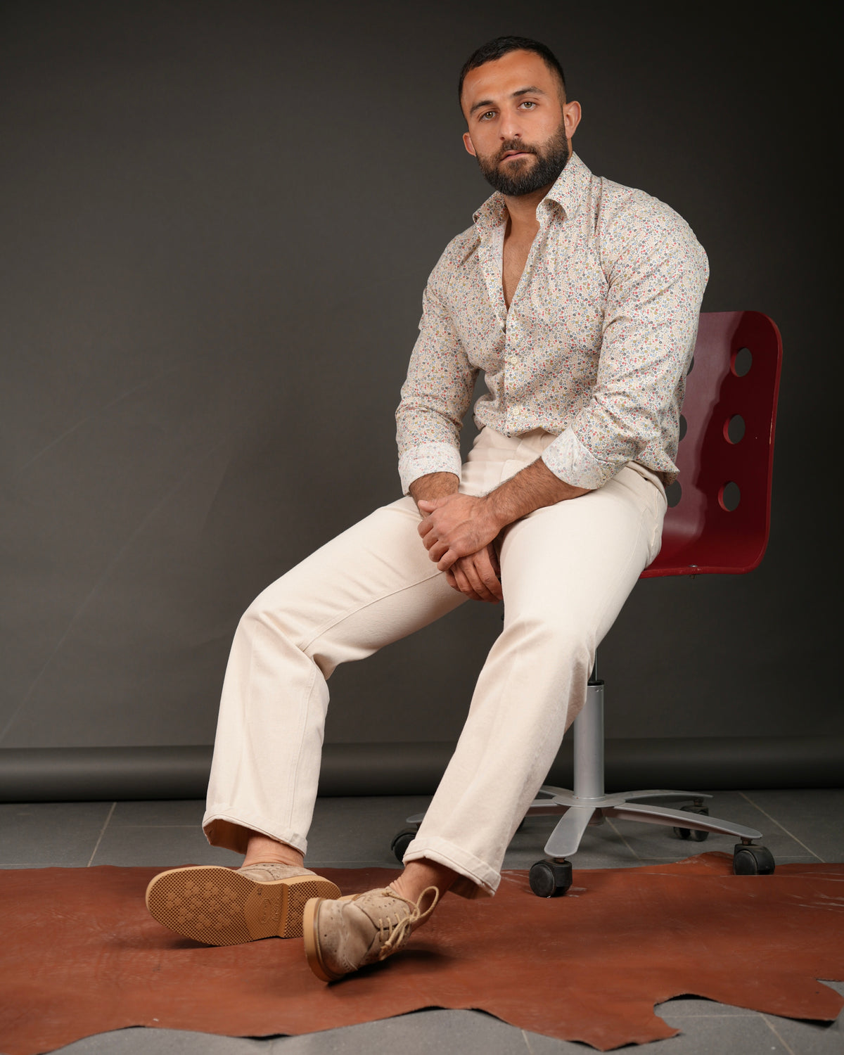 SHALAPI NAPOLI – Oxford brogue Italian Shoes in Suede bige