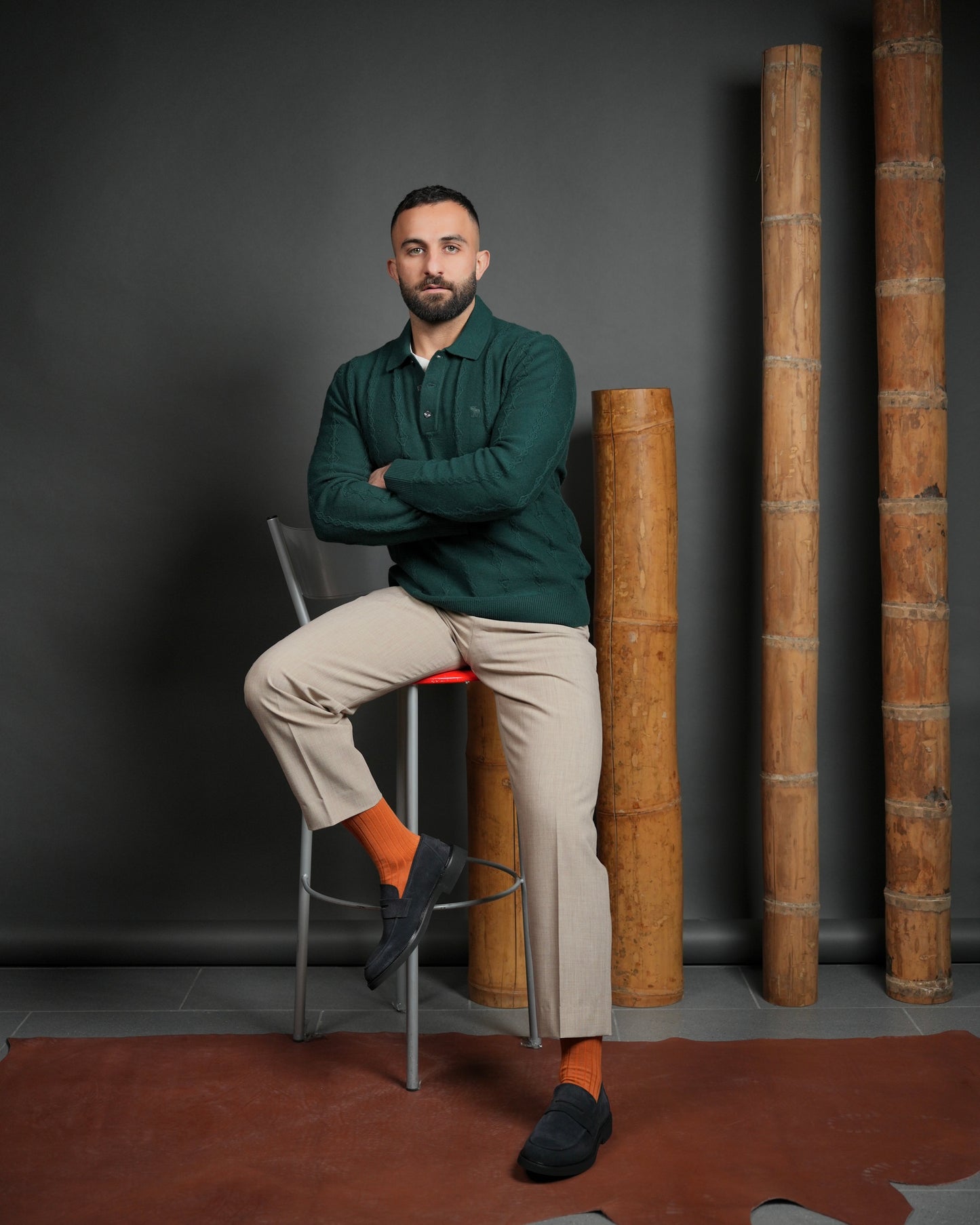 SHALAPI NAPOLI penny loafers for men in suede blue