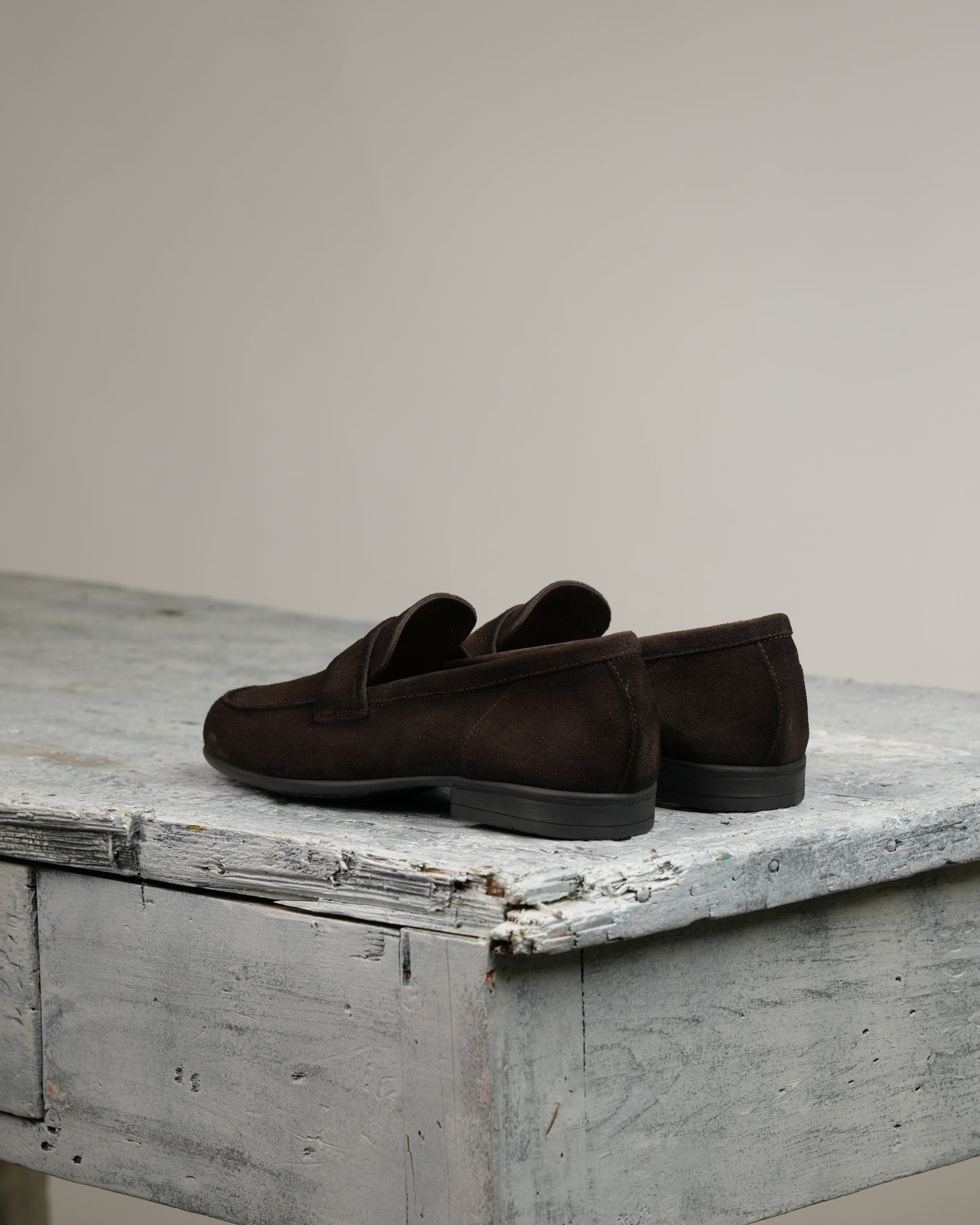 SHALAPI NAPOLI italian loafers for men in suede brown
