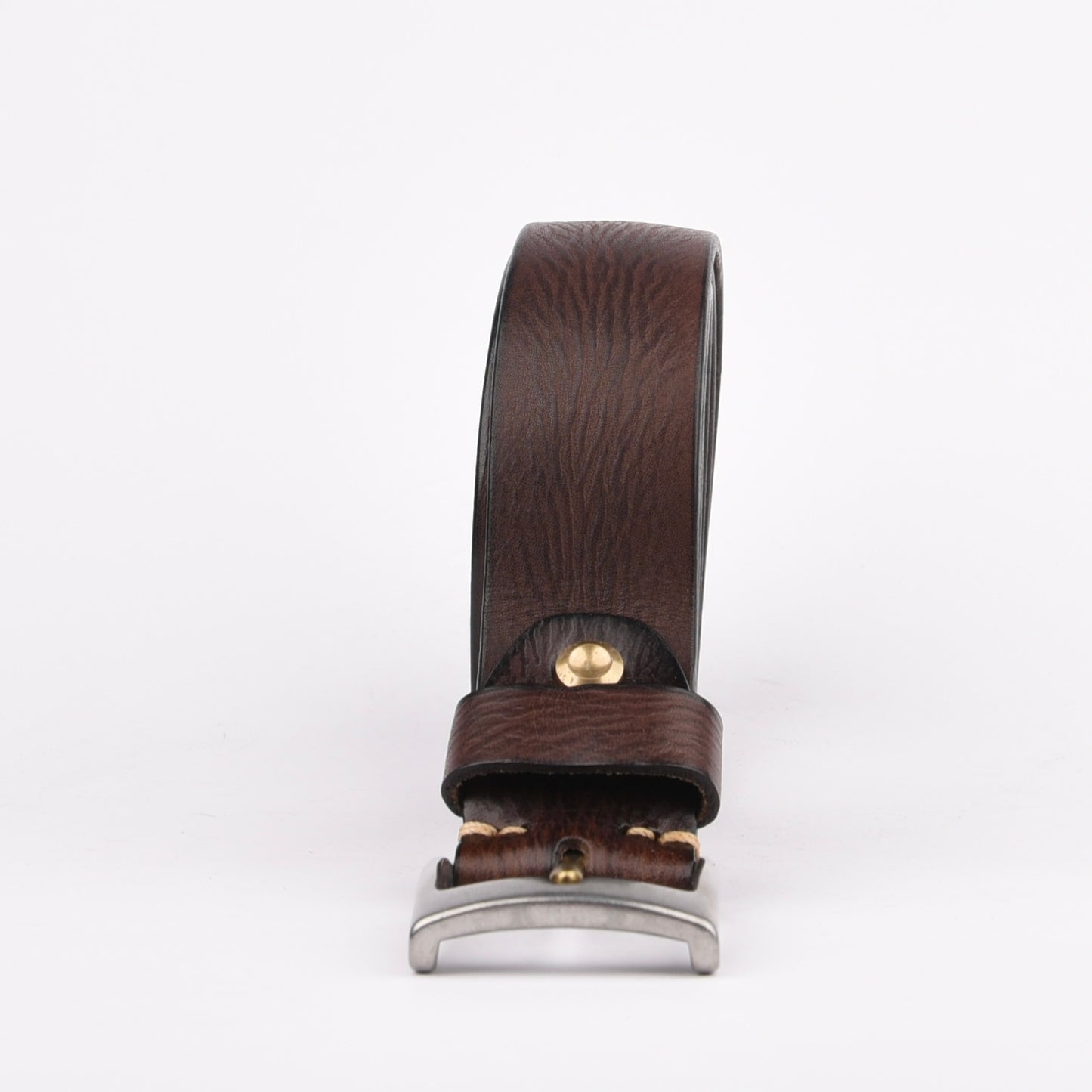 Genuine leather belts for men in brown