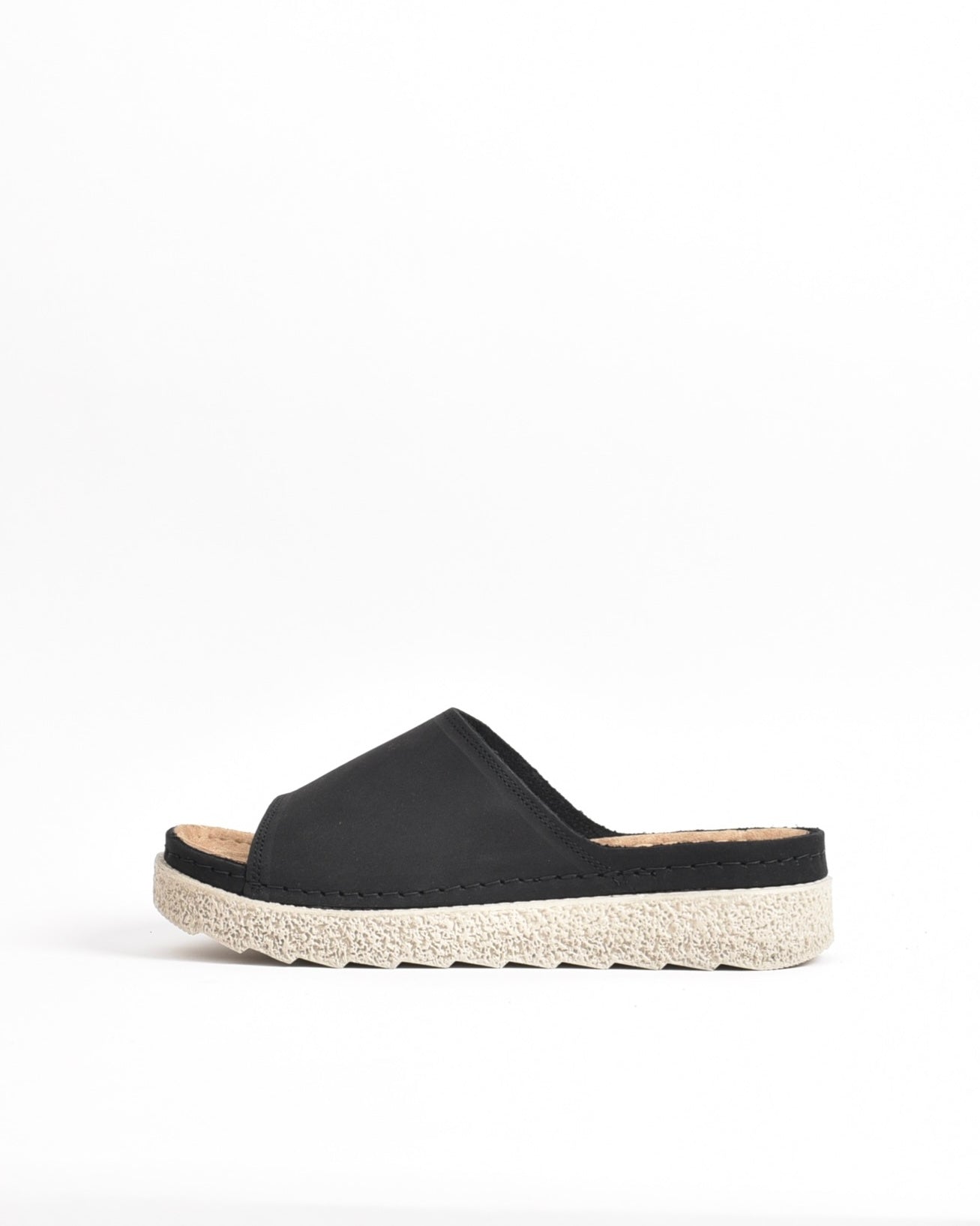 SHALAPI NAPOLI genuine leather slippers for women in Black.