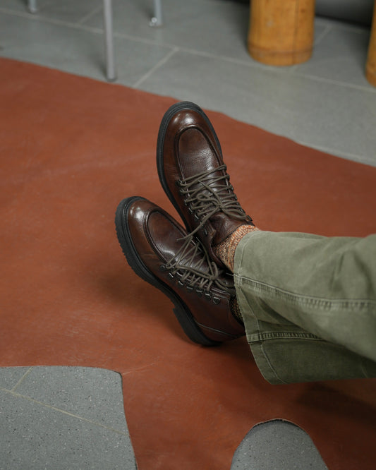 Shalapi boots in Grain leather for men in Brown