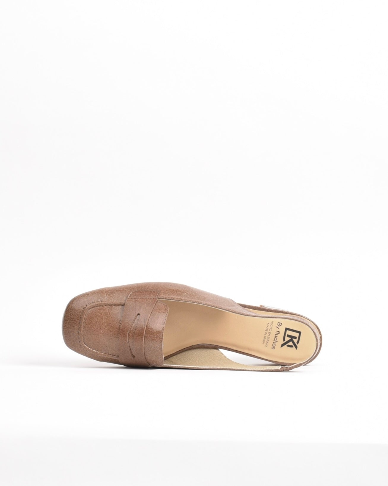 Dorking Fluchos Classic Comfortable Medium heel Sandal for women in Camel.