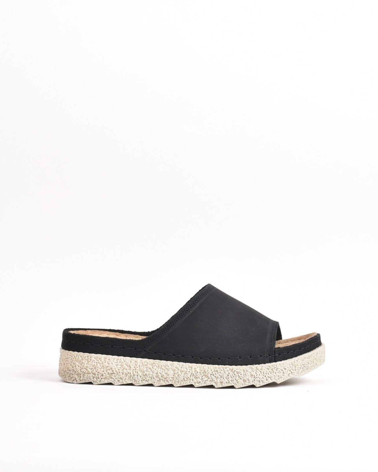 SHALAPI NAPOLI genuine leather slippers for women in Black.
