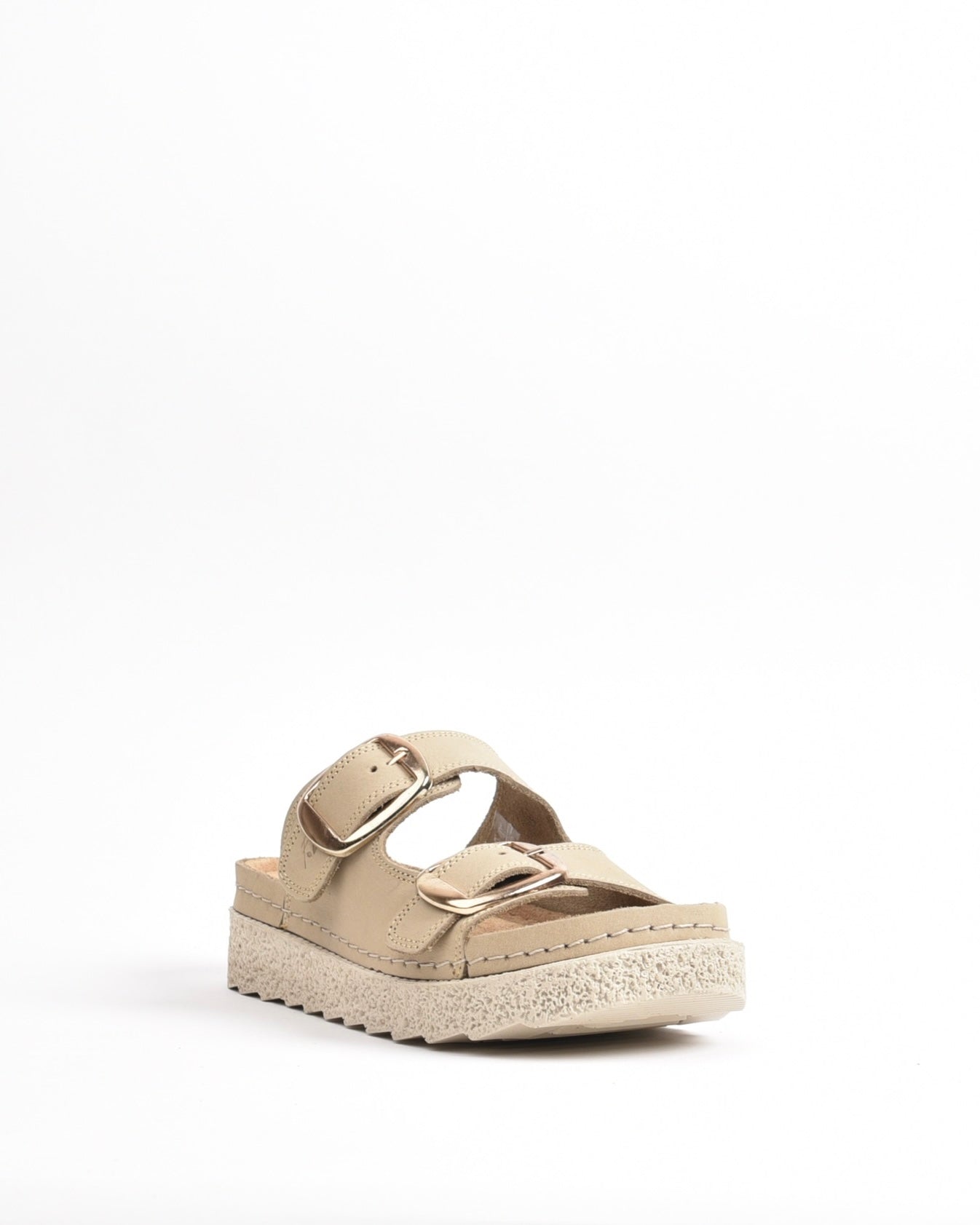 SHALAPI NAPOLI genuine leather slippers for women in Biege.