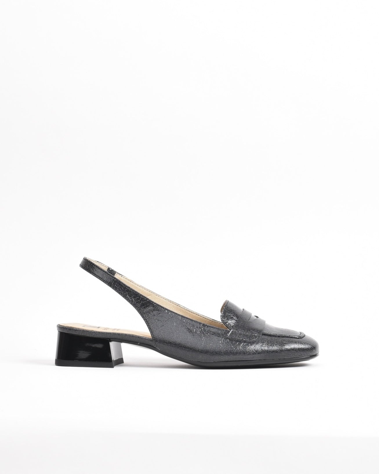 Dorking Fluchos Classic Comfortable Medium heel Sandal for women in Black.