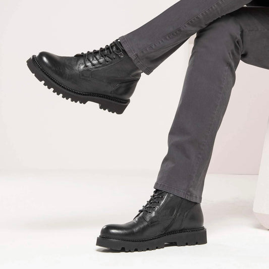 Nero Giardini Italian boots for men in black