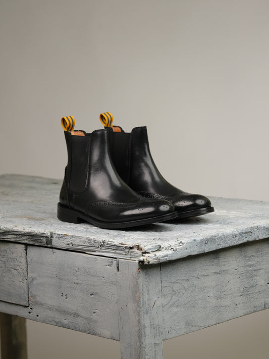 Shalapi oxford boots for men in black