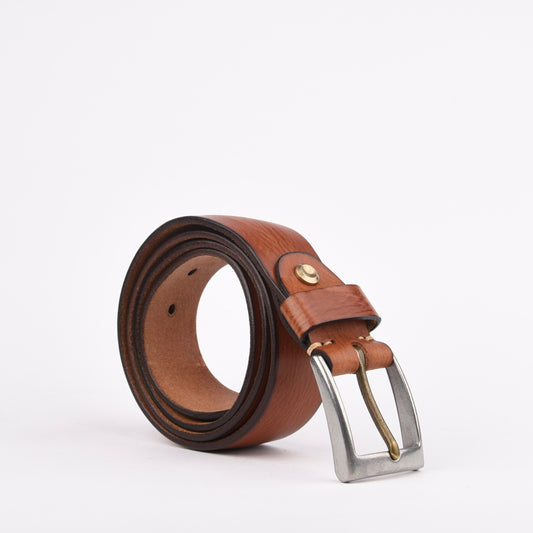 Genuine leather belts for men in Camel