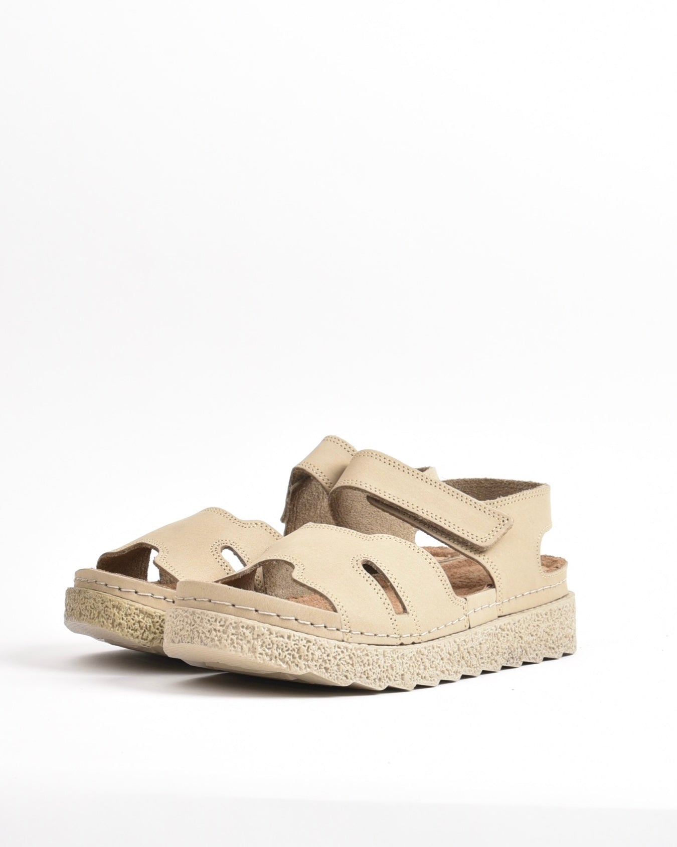 SHALAPI NAPOLI genuine leather Sandal for women in Beige.