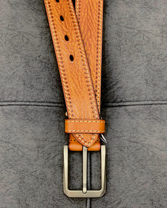 Shalapi Genuine leather belts for men in Camel
