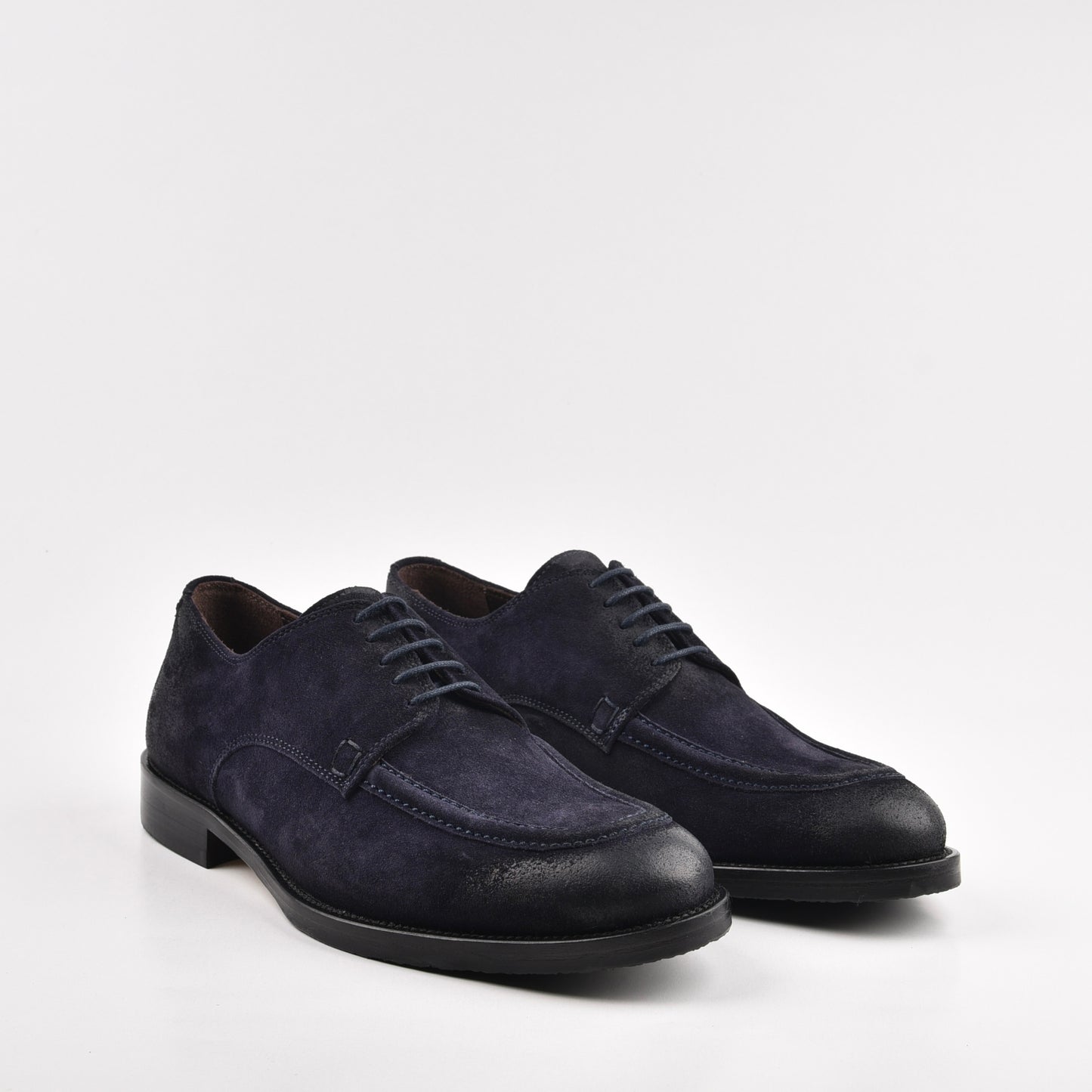 Shalapi Italian Lace up for men in suede blue