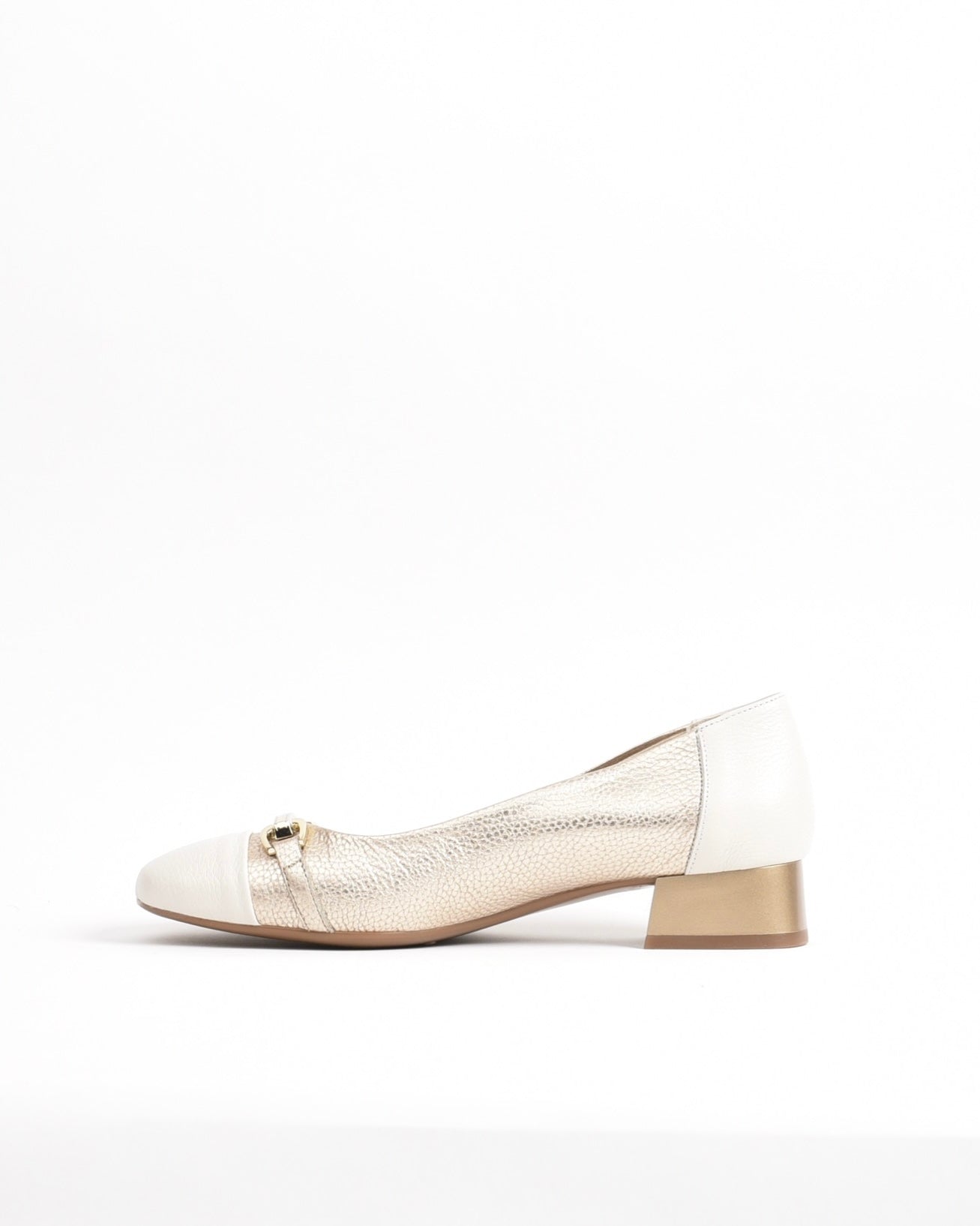 Dorking Fluchos Classic Medium heel shoes for women in Beige-gold