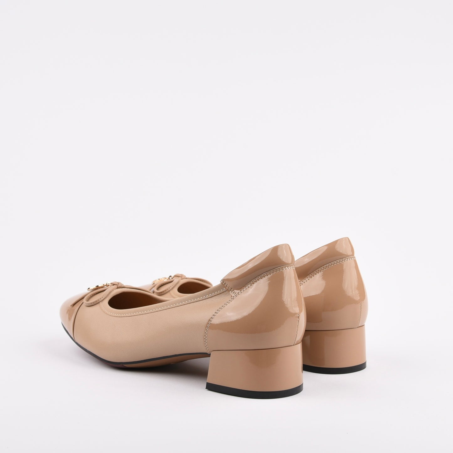 Shalapi low heel shoes for women in beige