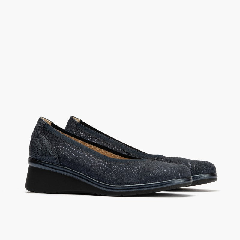 Pitillos Spanish Loafer Shoe for Women in Navey Blue.