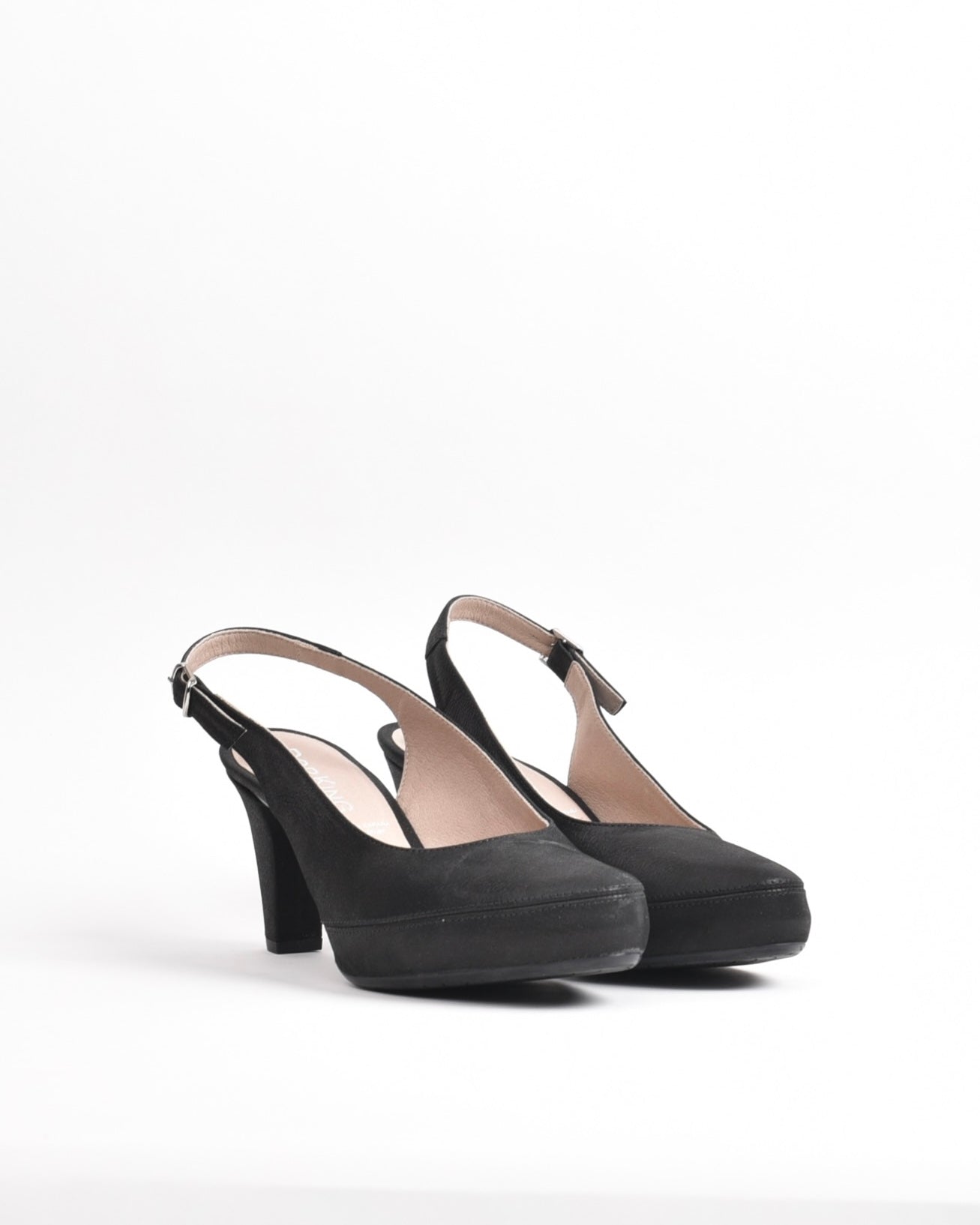 Dorking Fluchos Classic Comfortable Medium heel Sandal for women in Black