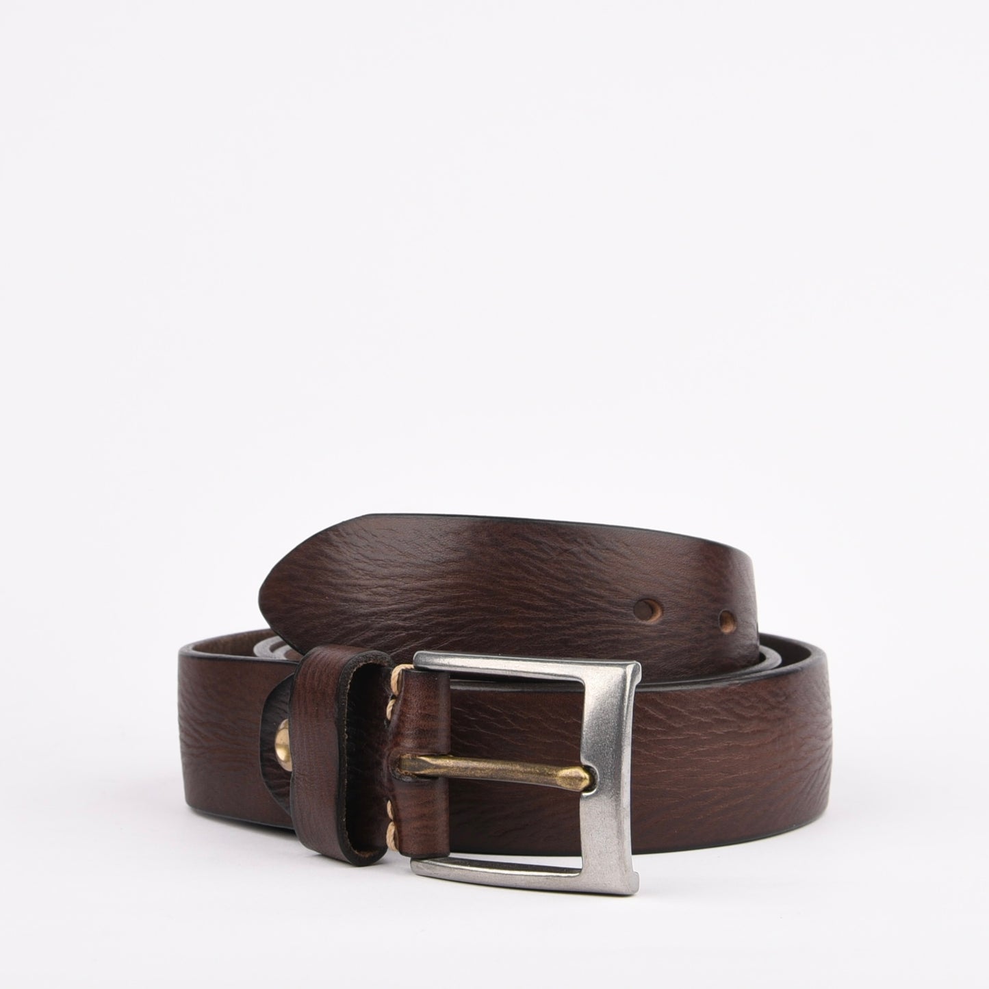 Genuine leather belts for men in brown