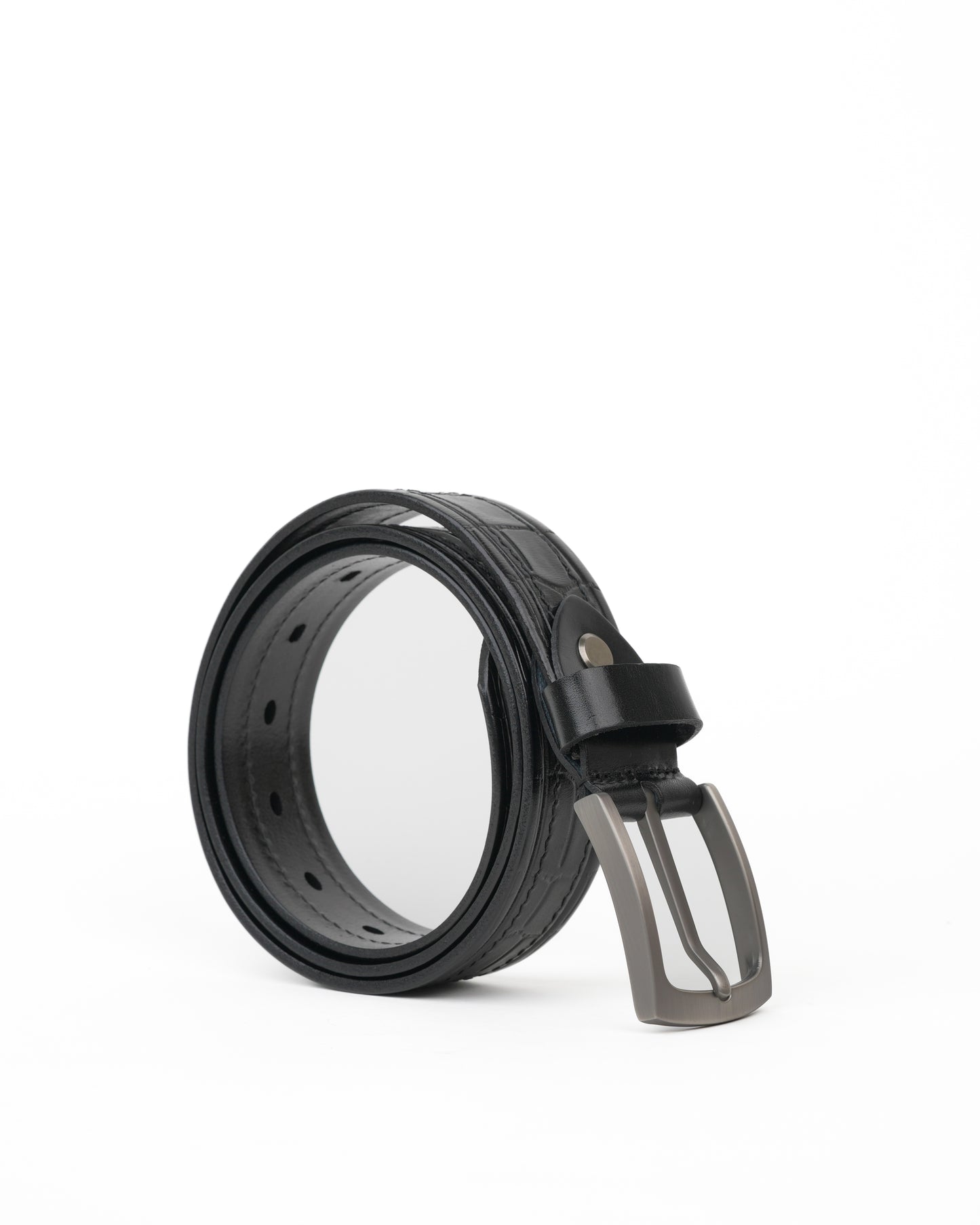 Shalapi Genuine leather belts for men in black