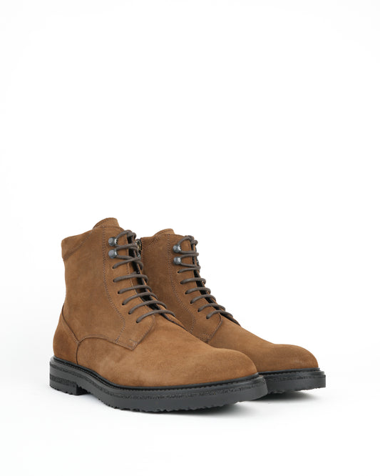 Shalapi boots in suede leather for men in camel