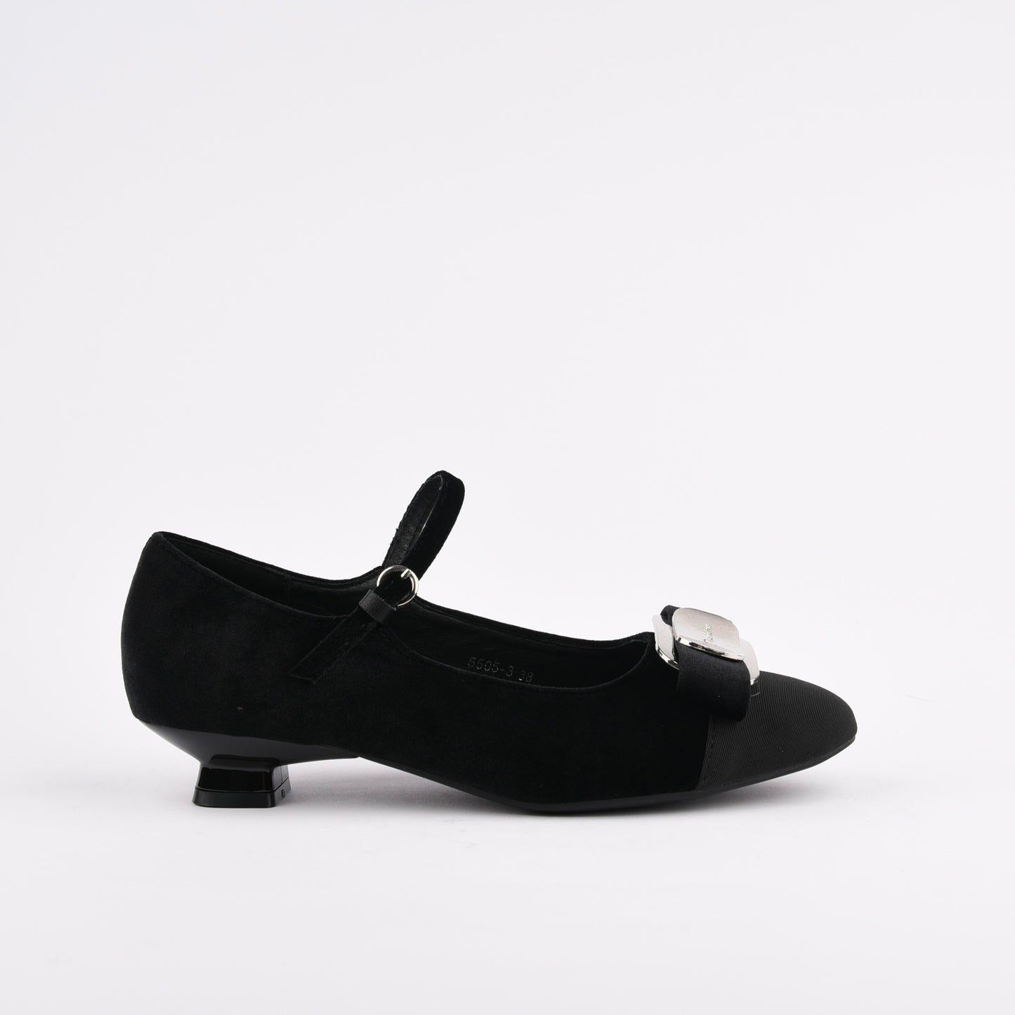 Shalapi low heel shoes for women in black