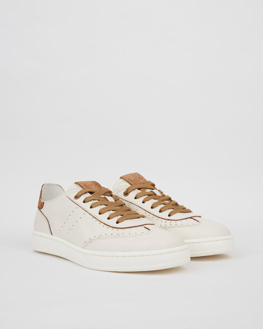 SHALAPI Italian sneakers for men in beige and camel