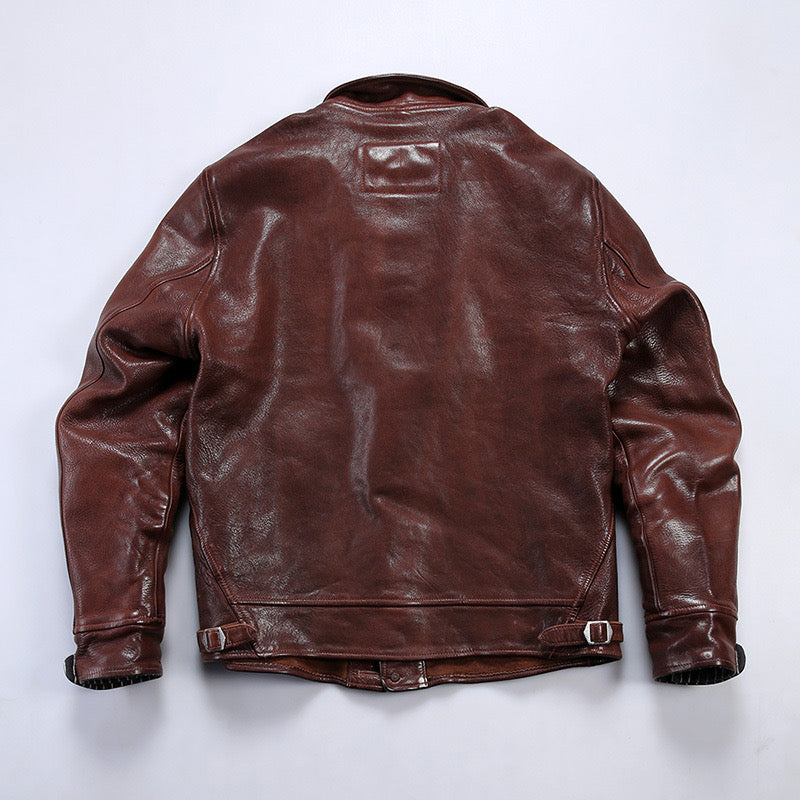 Shalapi guanine leather jackets for men in brown