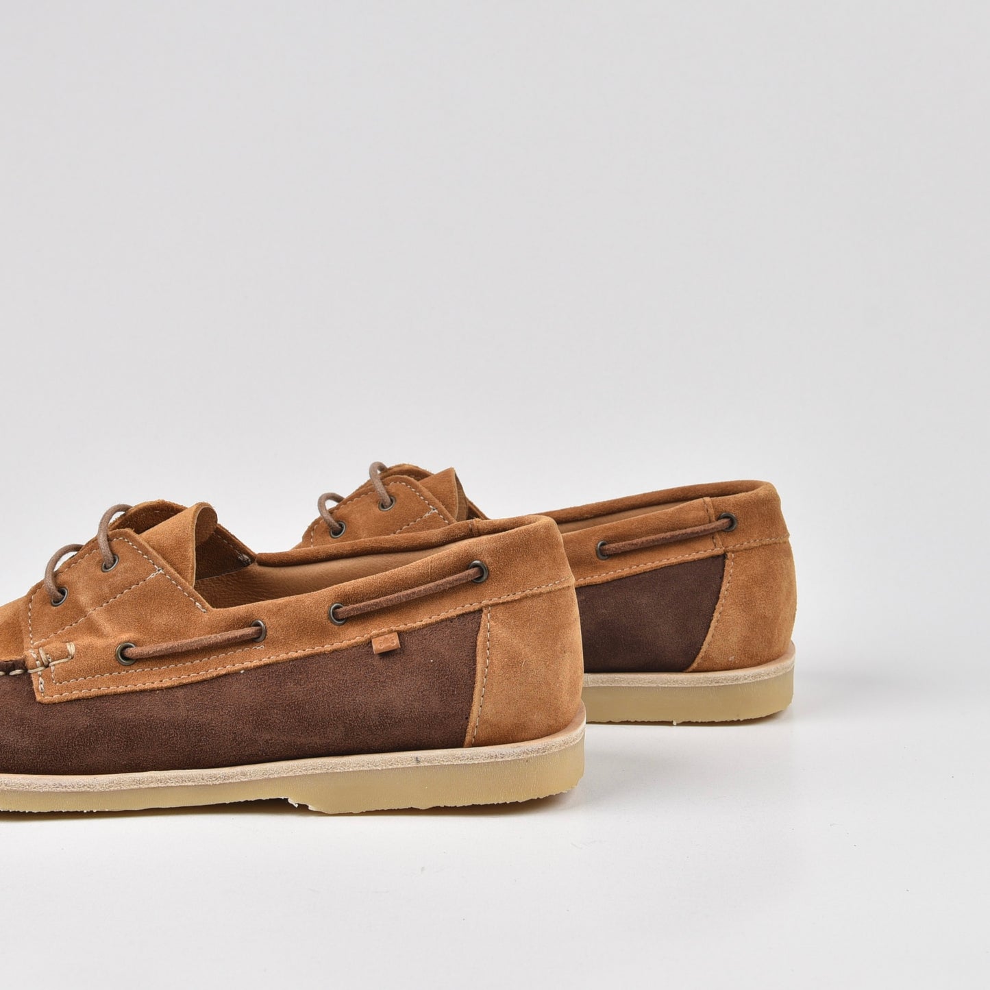 Art Spanish Loafers for Men in Chocolate suede camel.