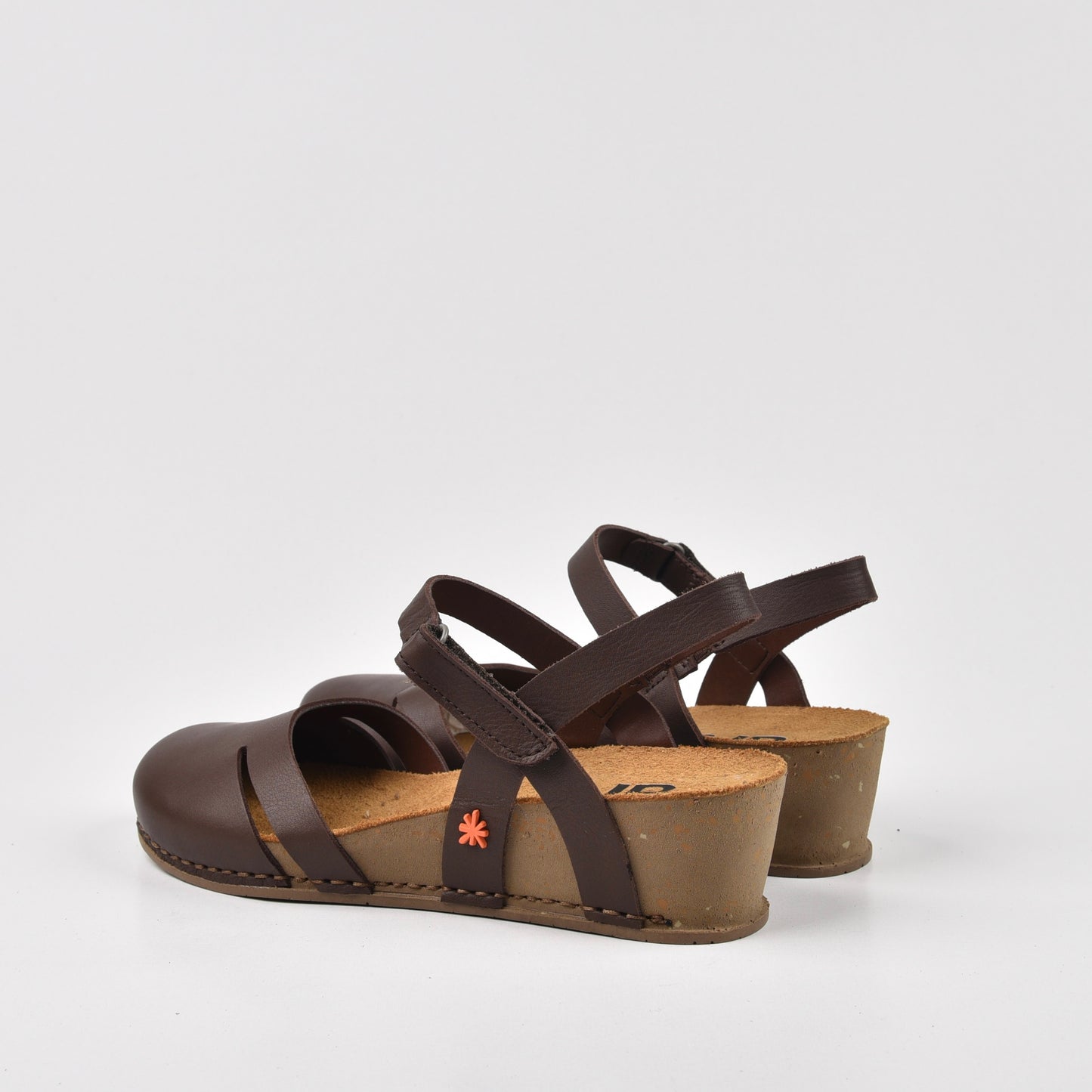 Art Spanish Strap Wedge Sandal for Women in Pleasant Brown.