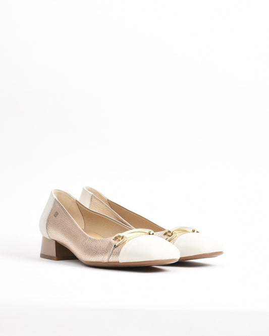 Dorking Fluchos Classic Comfortable Medium heel Sandal for women in Beige.