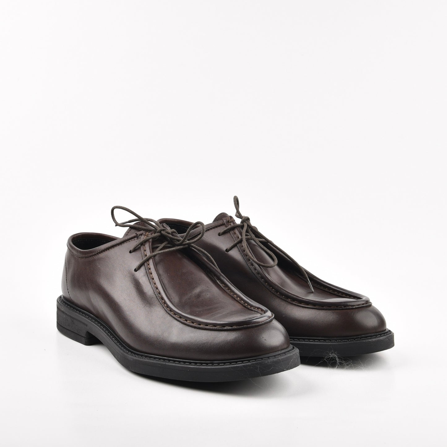 shalapi italian lace up shoes for men in Dark brown
