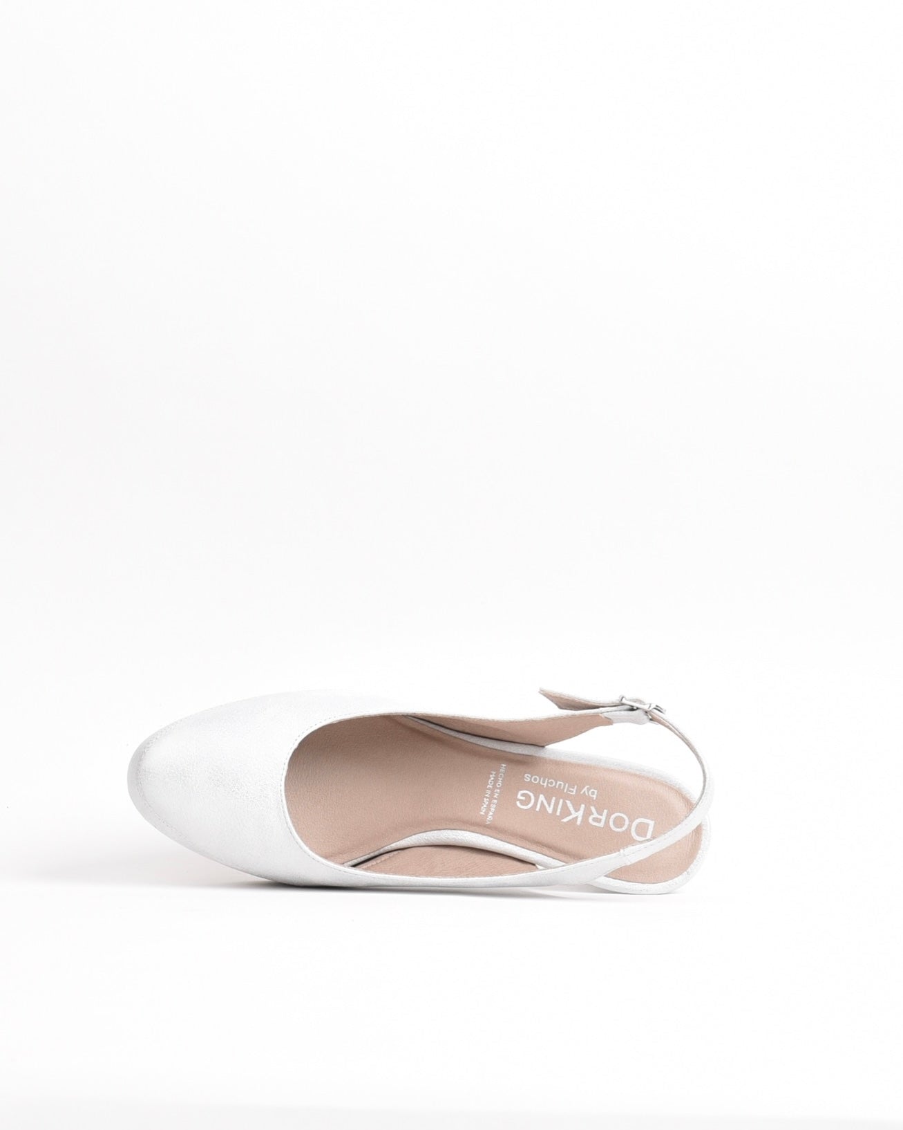 Dorking Fluchos Classic Comfortable Medium heel Sandal for women in Silver