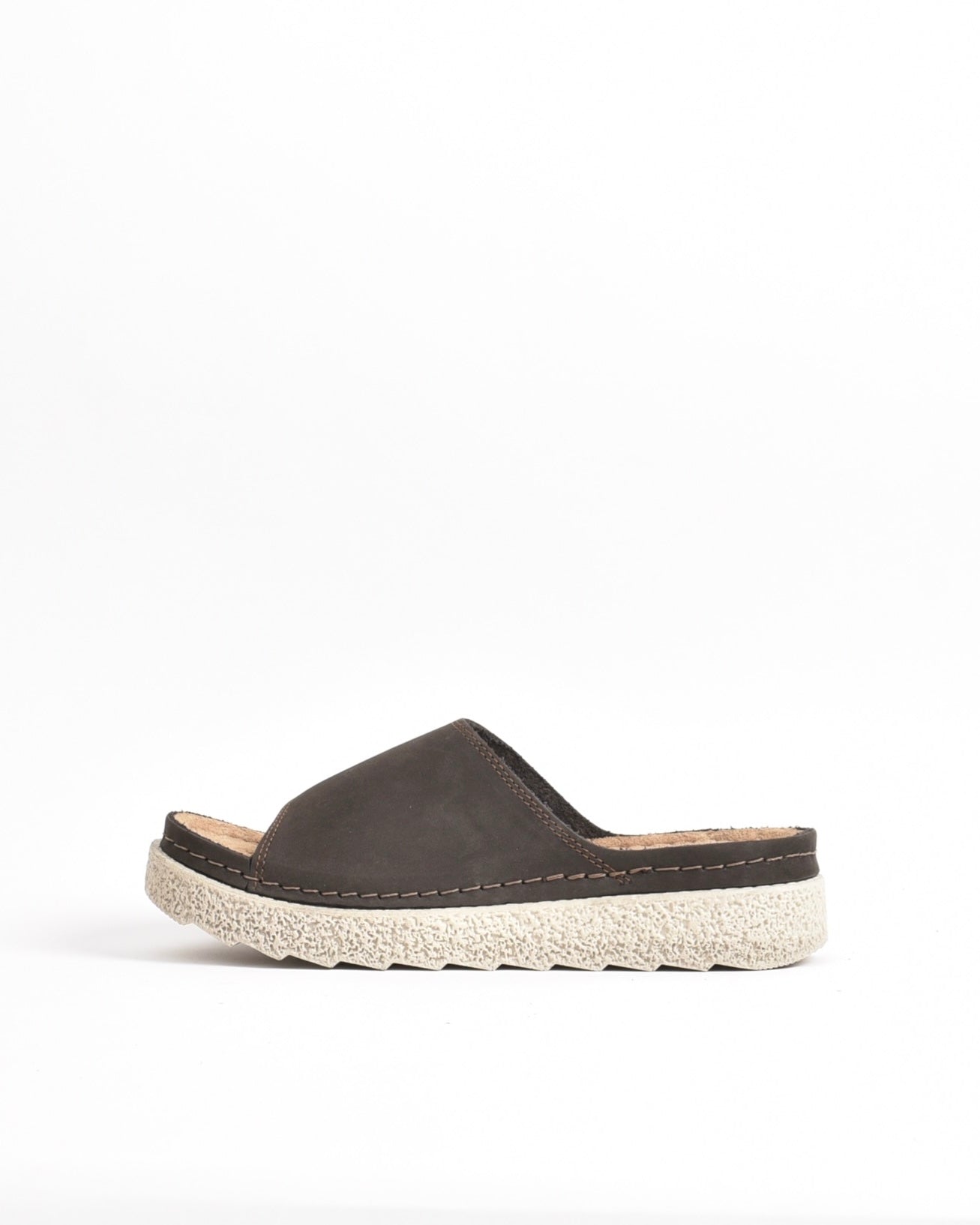 SHALAPI NAPOLI genuine leather slippers for women in Brown.