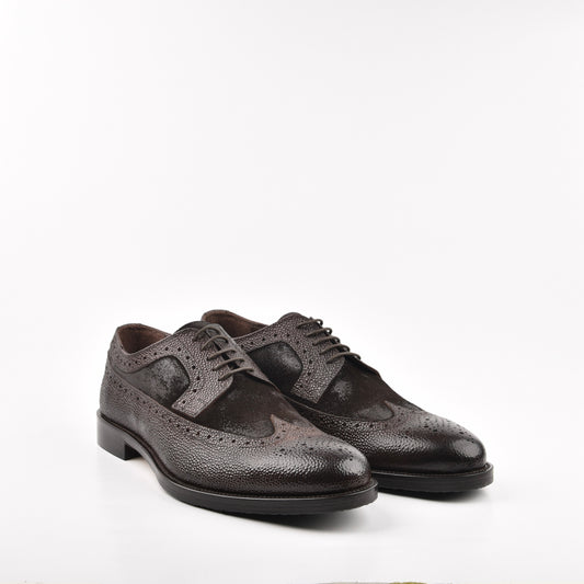 Shalapi Italian Oxford lace up for men in Brown