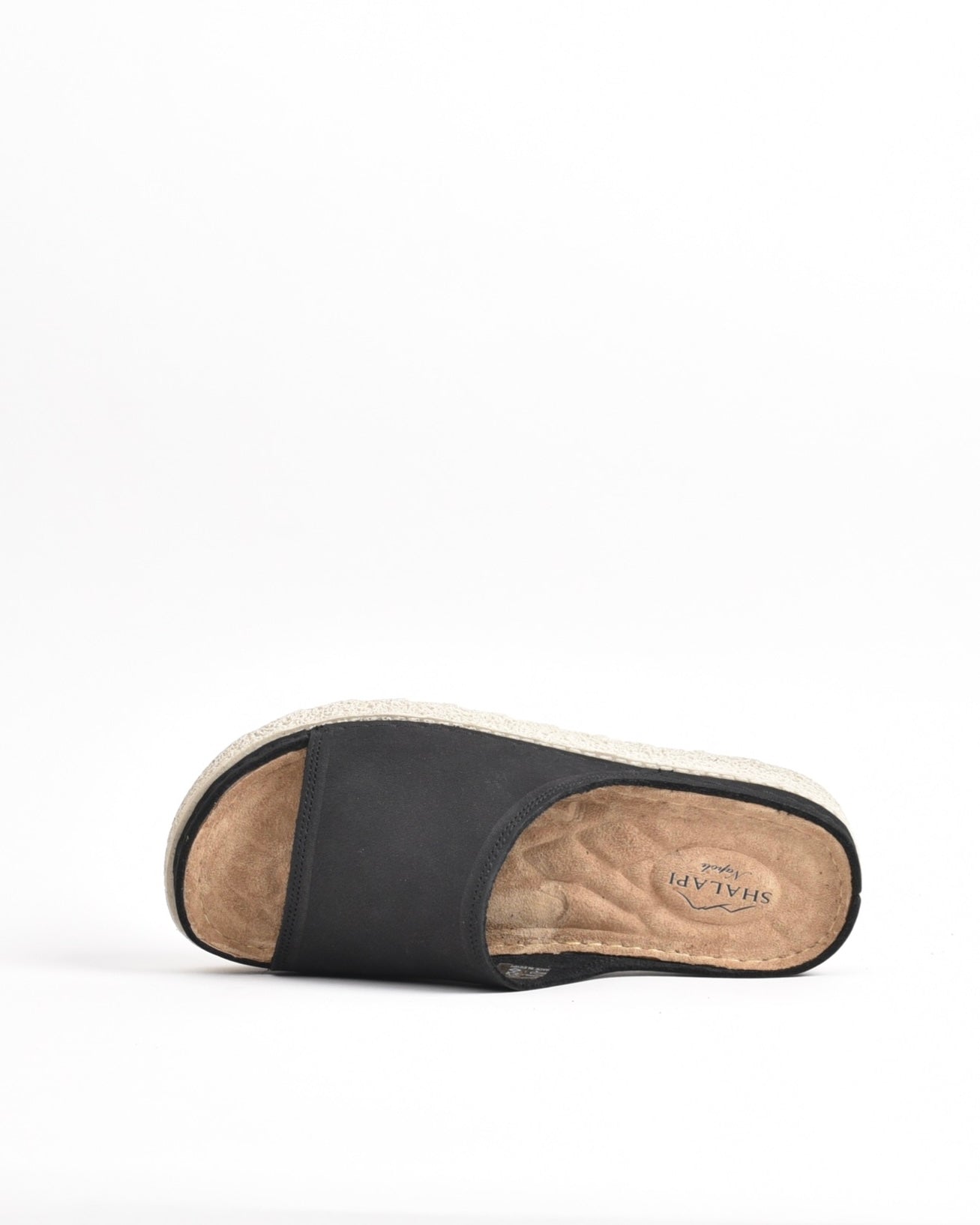 SHALAPI NAPOLI genuine leather slippers for women in Black.
