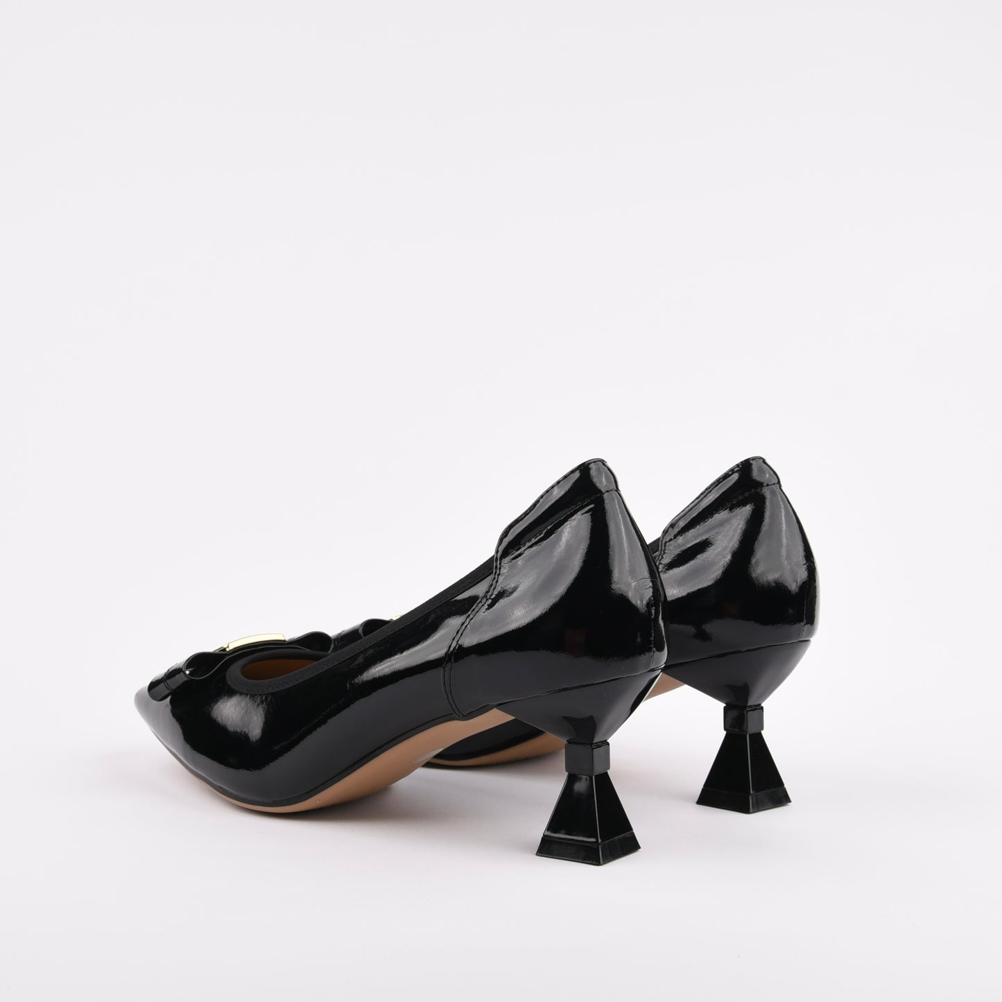 Shalapi classic heel shoes for women in black