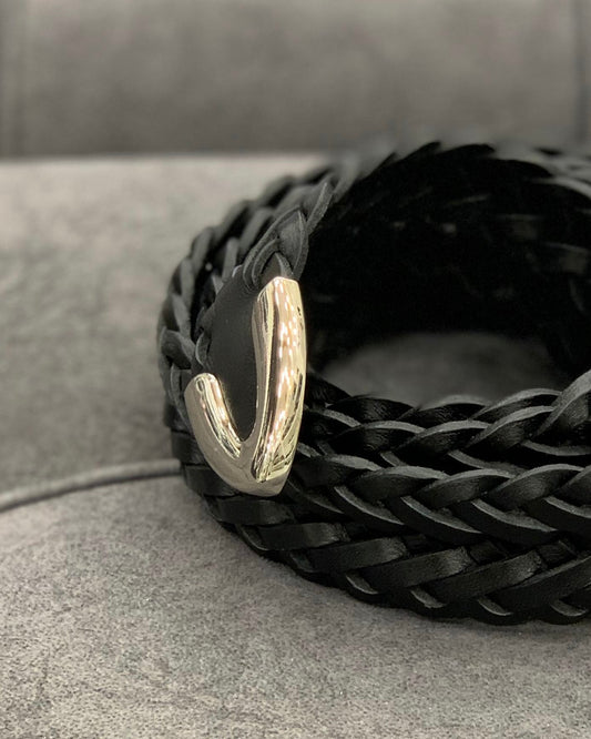 Shalapi Genuine leather belts for men in black