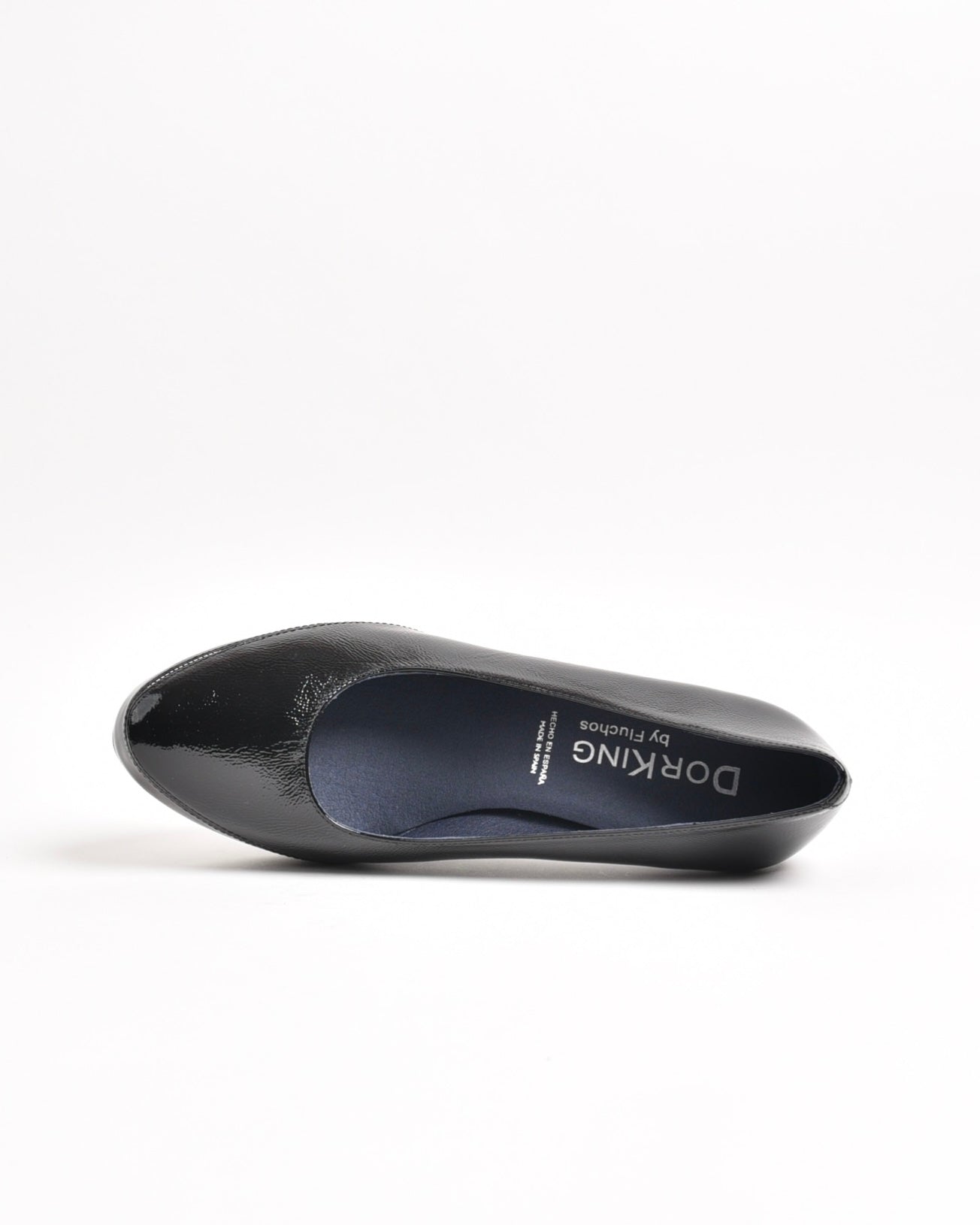 Fluchos classic high hell shoes for women in shiny black