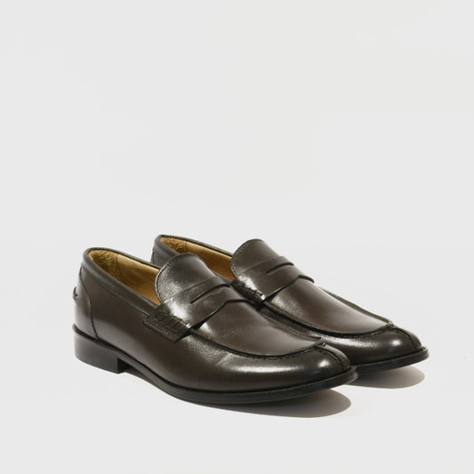 Shalapi Italian Leather loafers  for Men in Brown