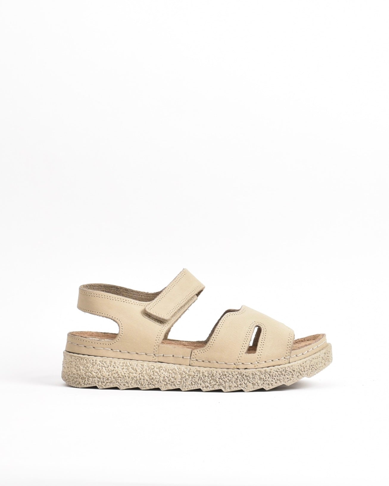 SHALAPI NAPOLI genuine leather Sandal for women in Beige.