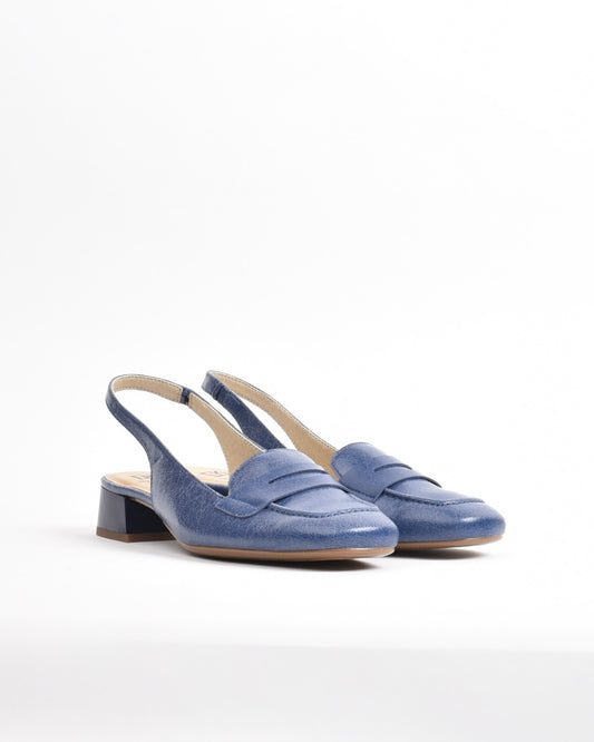 Dorking Fluchos Classic Comfortable Medium heel Sandal for women in Black. Sky-blue.