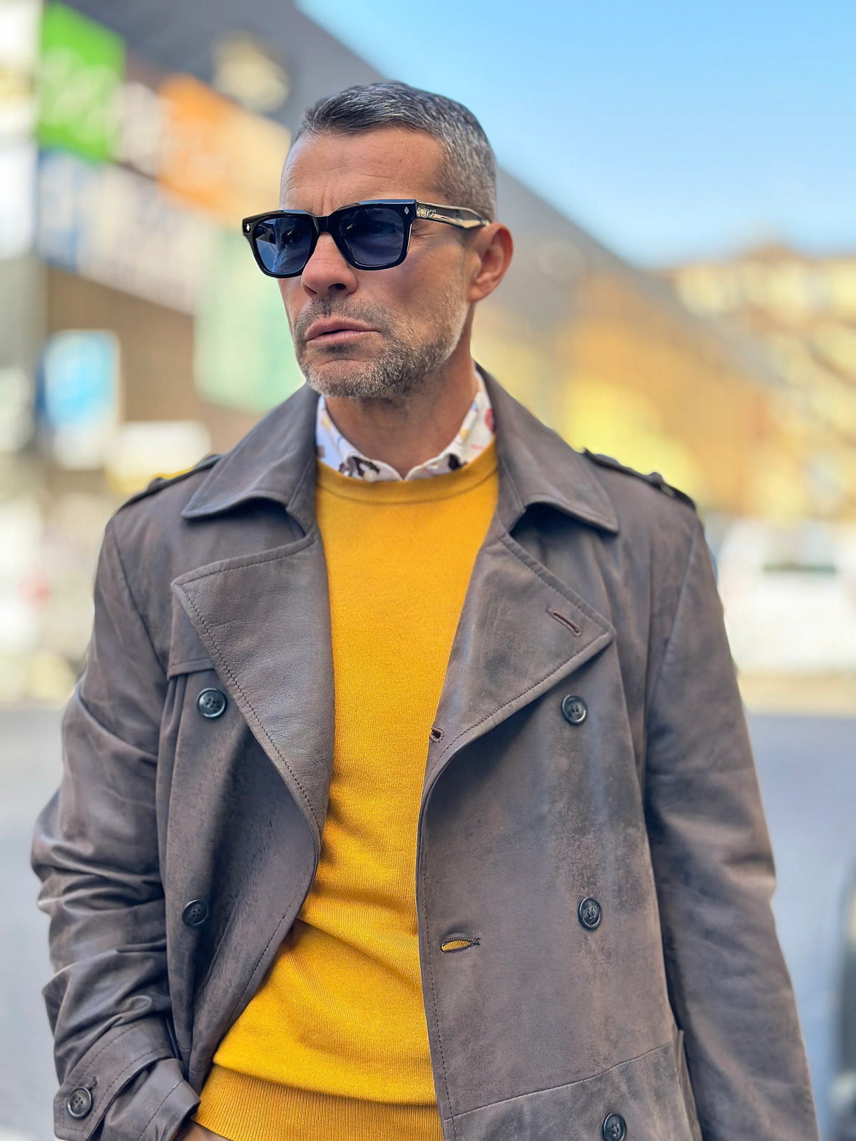 Shalapi italian coats Jacket for men made in Napoli in brown