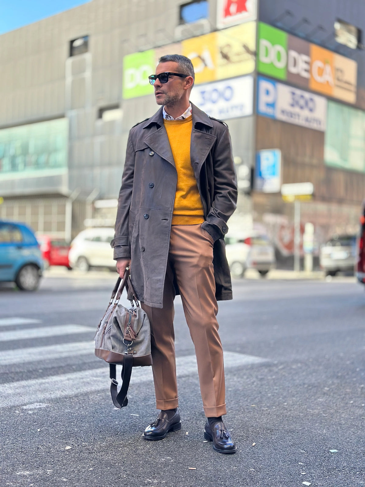 Shalapi italian coats Jacket for men made in Napoli in brown