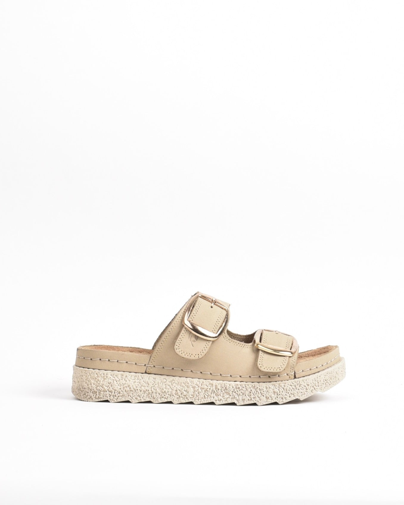 SHALAPI NAPOLI genuine leather slippers for women in Biege.