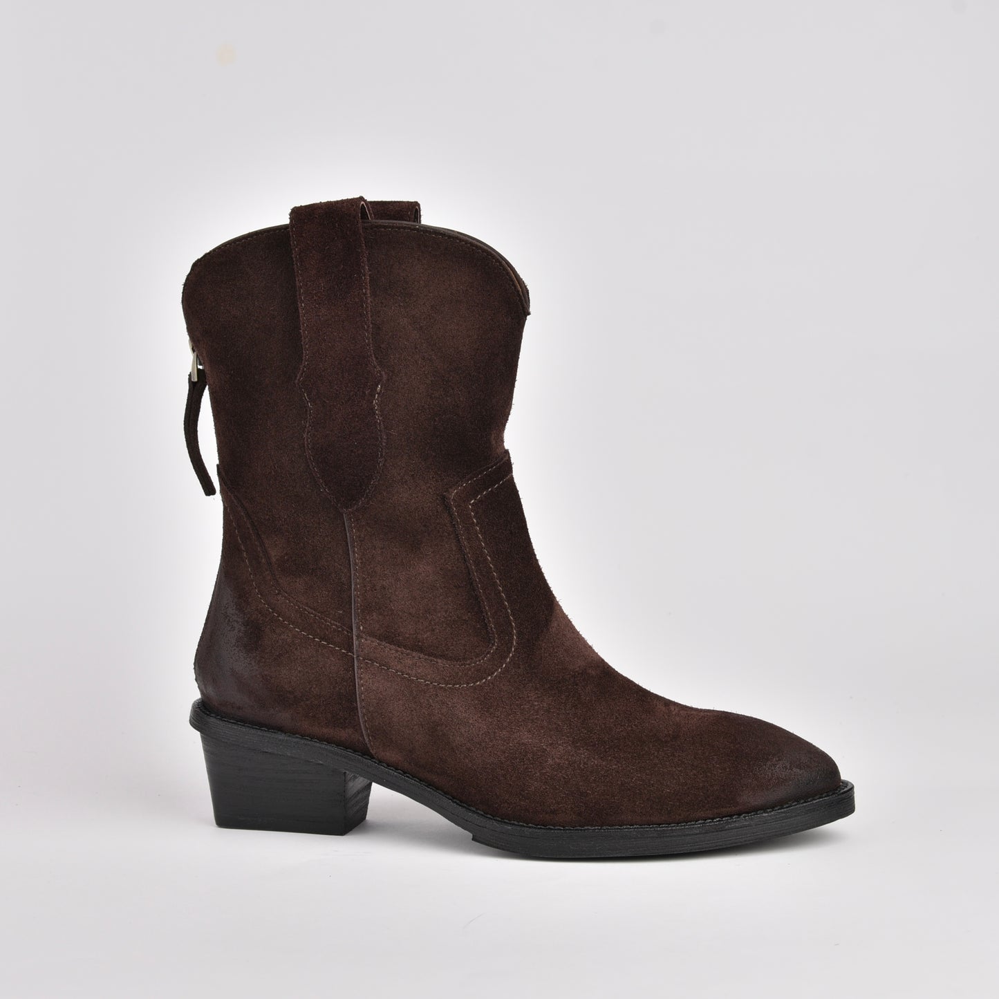 Shalapi genuine leather boots for women in suede brown