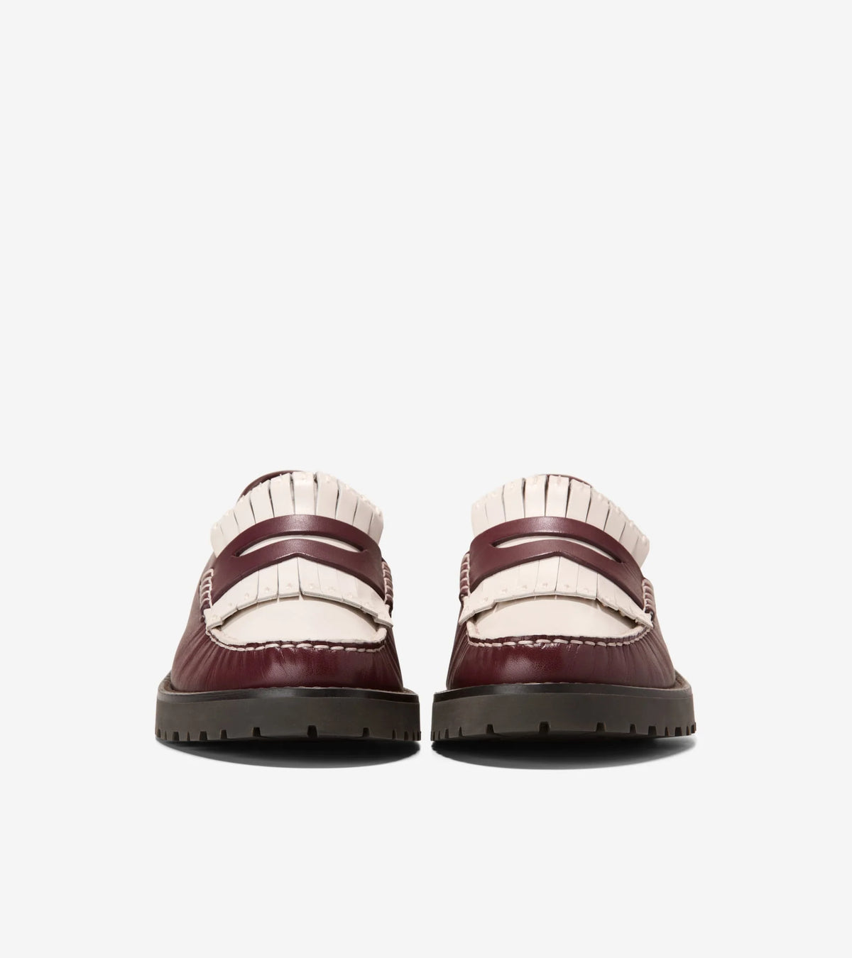 COLE HAAN W35069 loafers for women in burdo and ofwhite