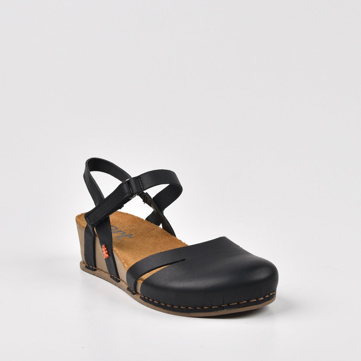 Art Spanish Strap Wedge Sandal for women in black